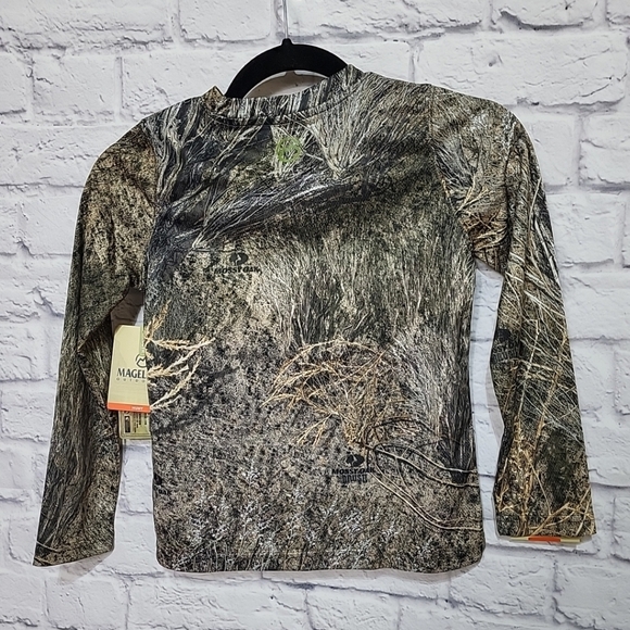 Magellan Mossy Oak Youth XS Long Sleeve Mesh Wicking Hunting Brush NWT Camo - Picture 2 of 8